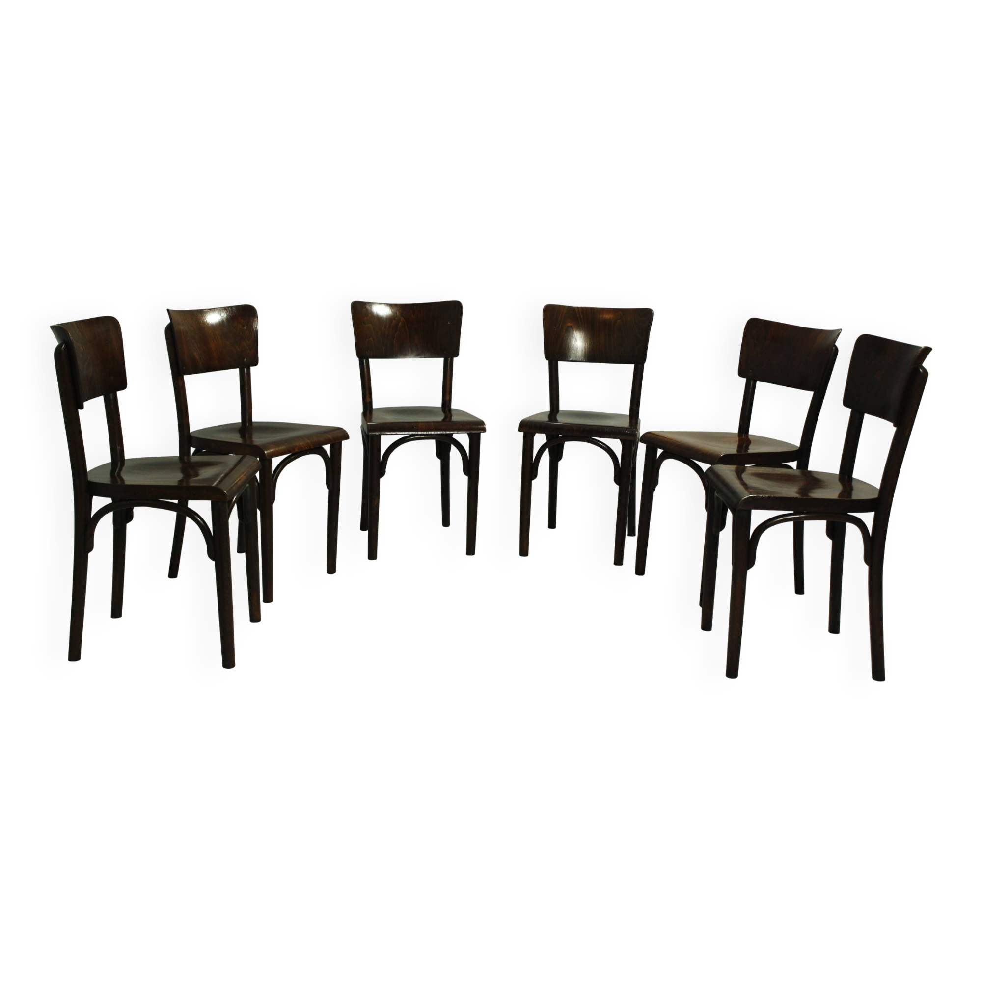 Pub Chairs from Thonet, 1930s, Set of 6, II