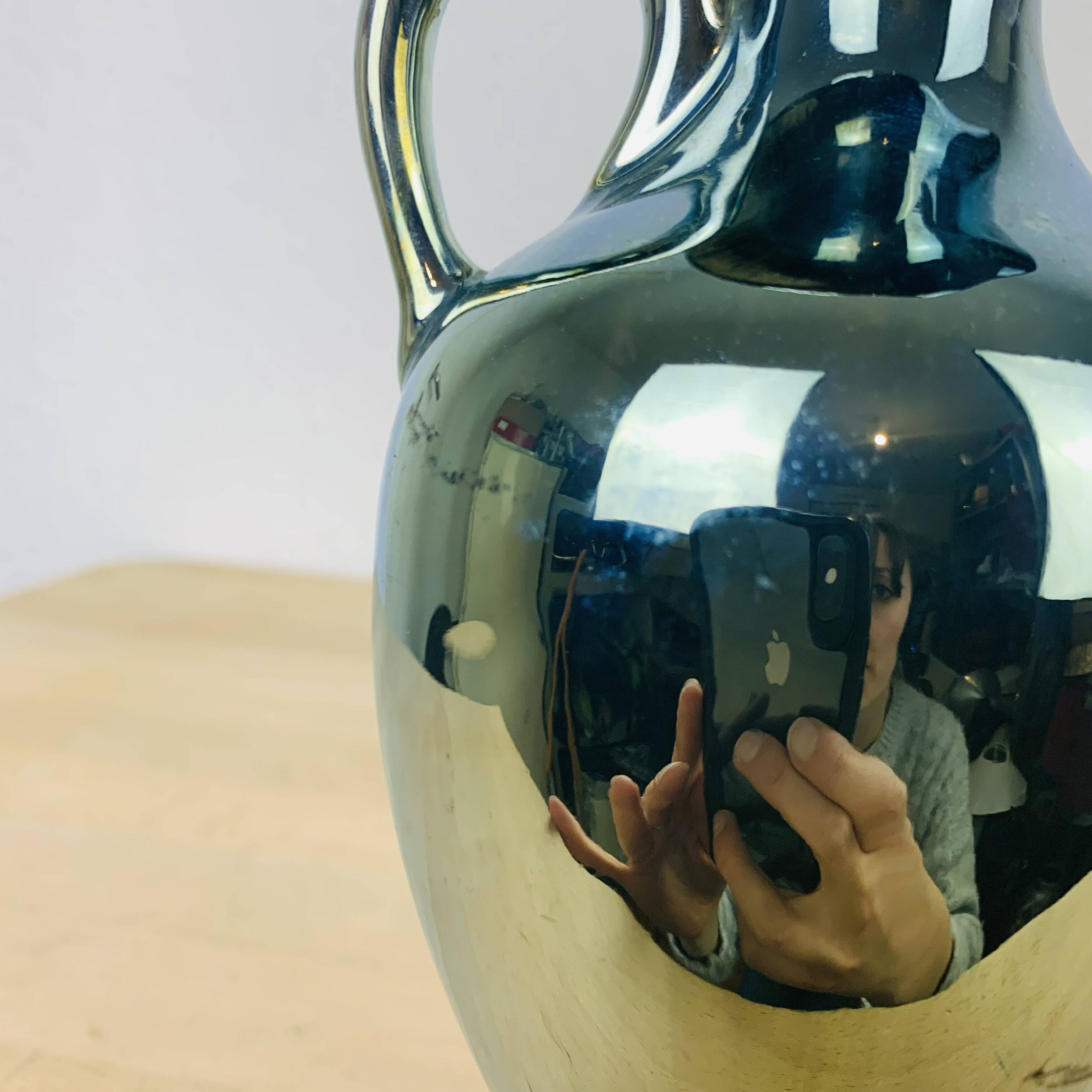 Pair of flamed sandstone vases Cytere Rambervillers