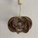 Vintage 1960s Scandinavian pendant light, wire and wood - 30 x 21 cm