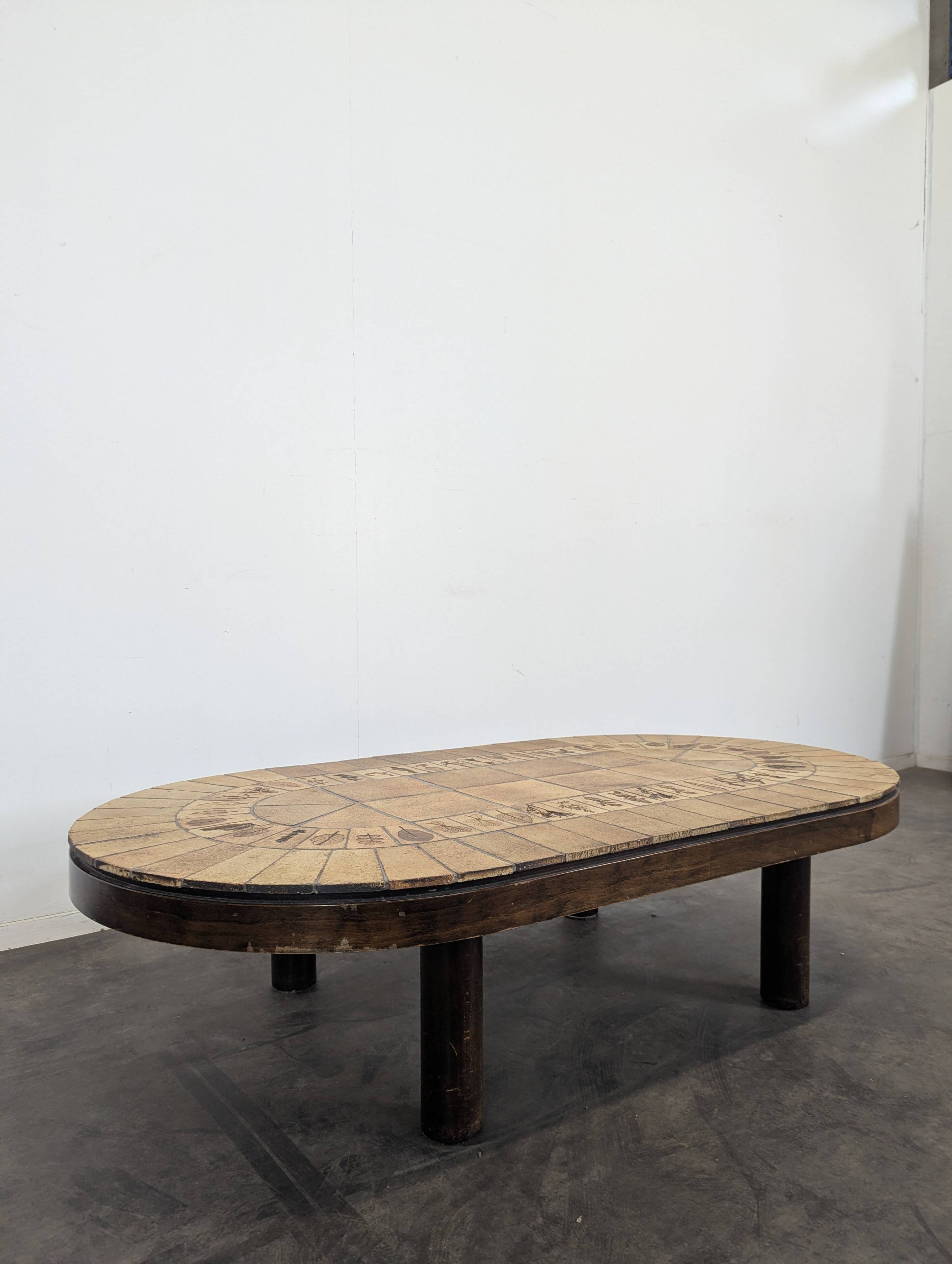 Table basse modèle Herbier de Roger Capron