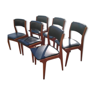 Set of 6 Scandinavian chairs C.T.C