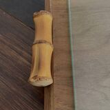 Wooden and bamboo glazed tray