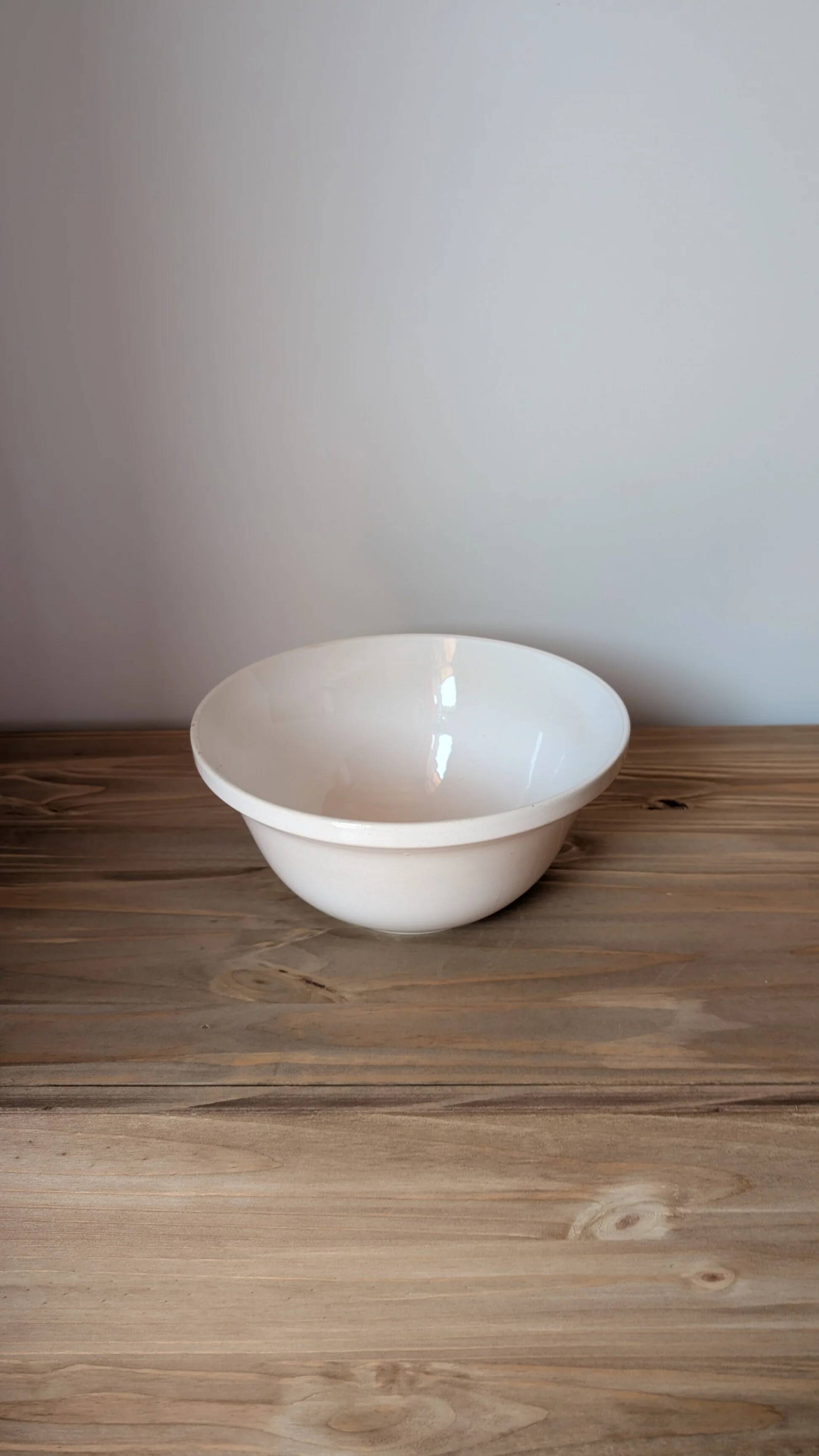 White salad bowl