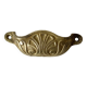 Old shell drawer handle in gilded brass