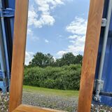 Rectangular mirror in natural teak