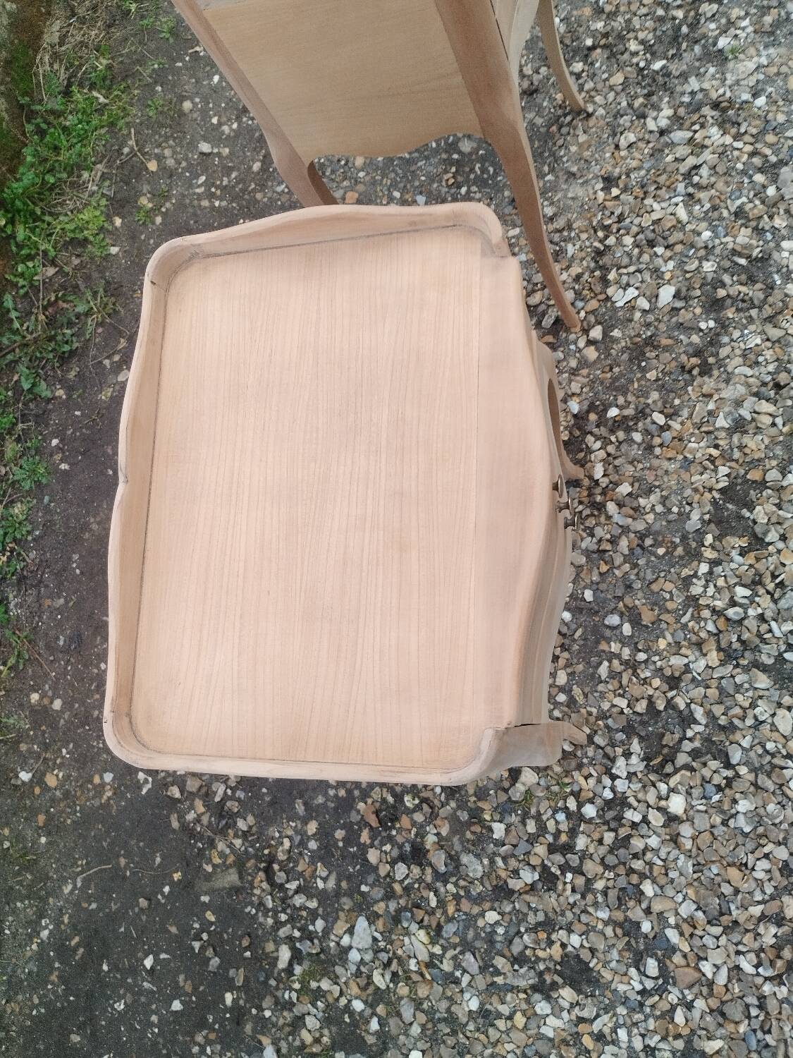 Pair of antique wooden bedside tables in Louis XV style.