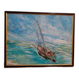 Tableau de J C Tessonieres Bateau