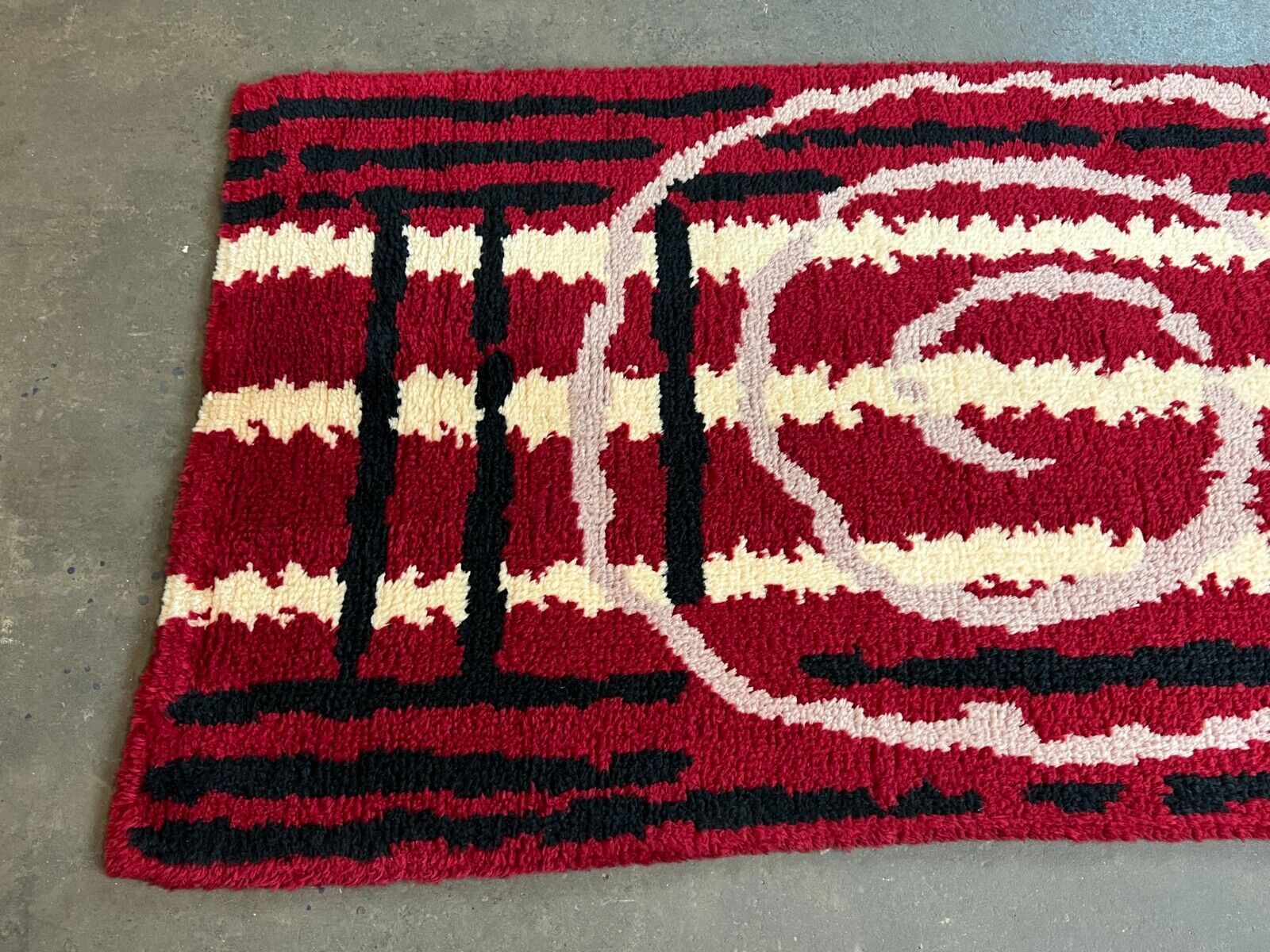 Rug danish design 60s 70s 90x180cm