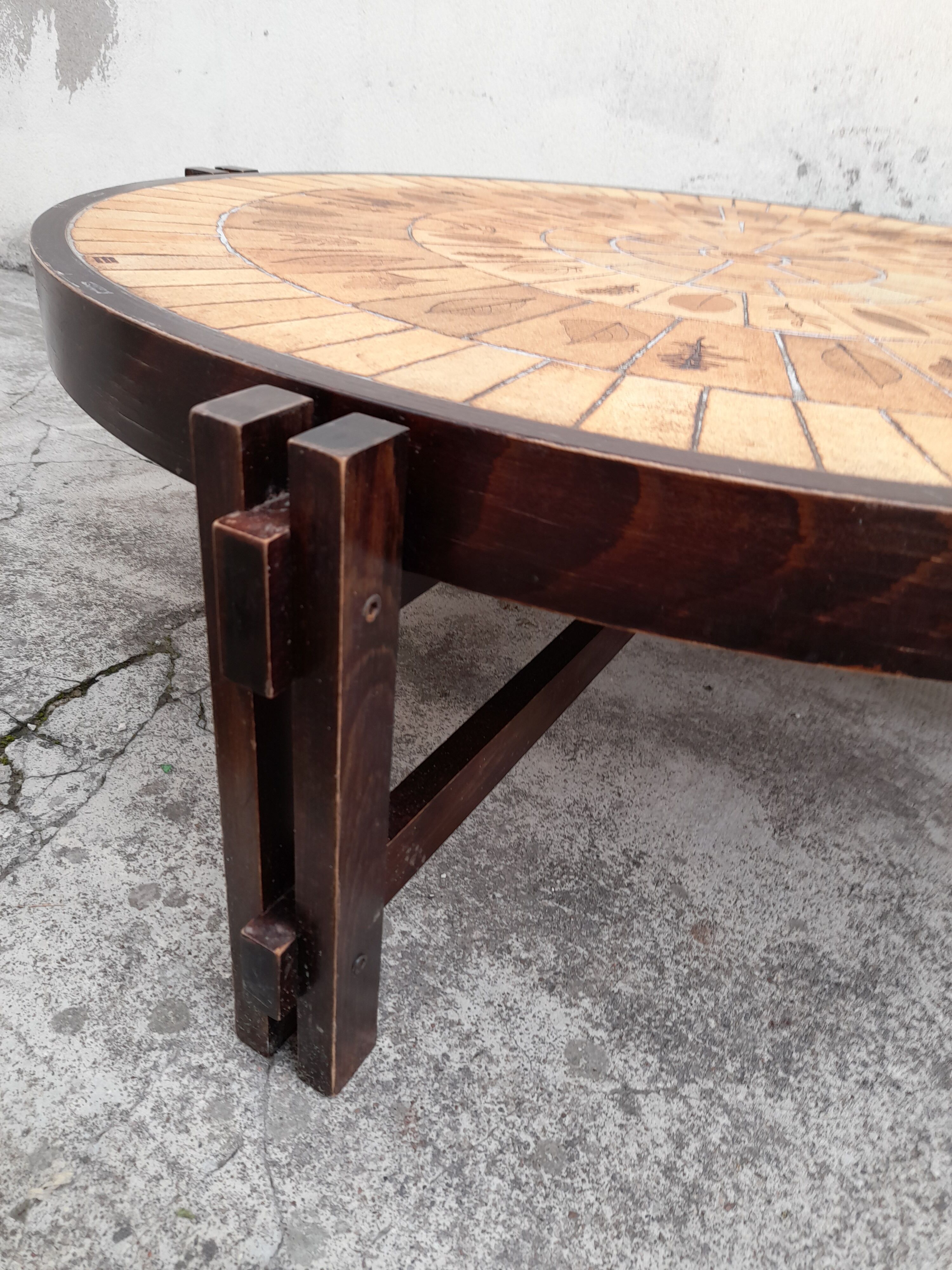 Coffee table by Roger Capron Vallauris model Herbier