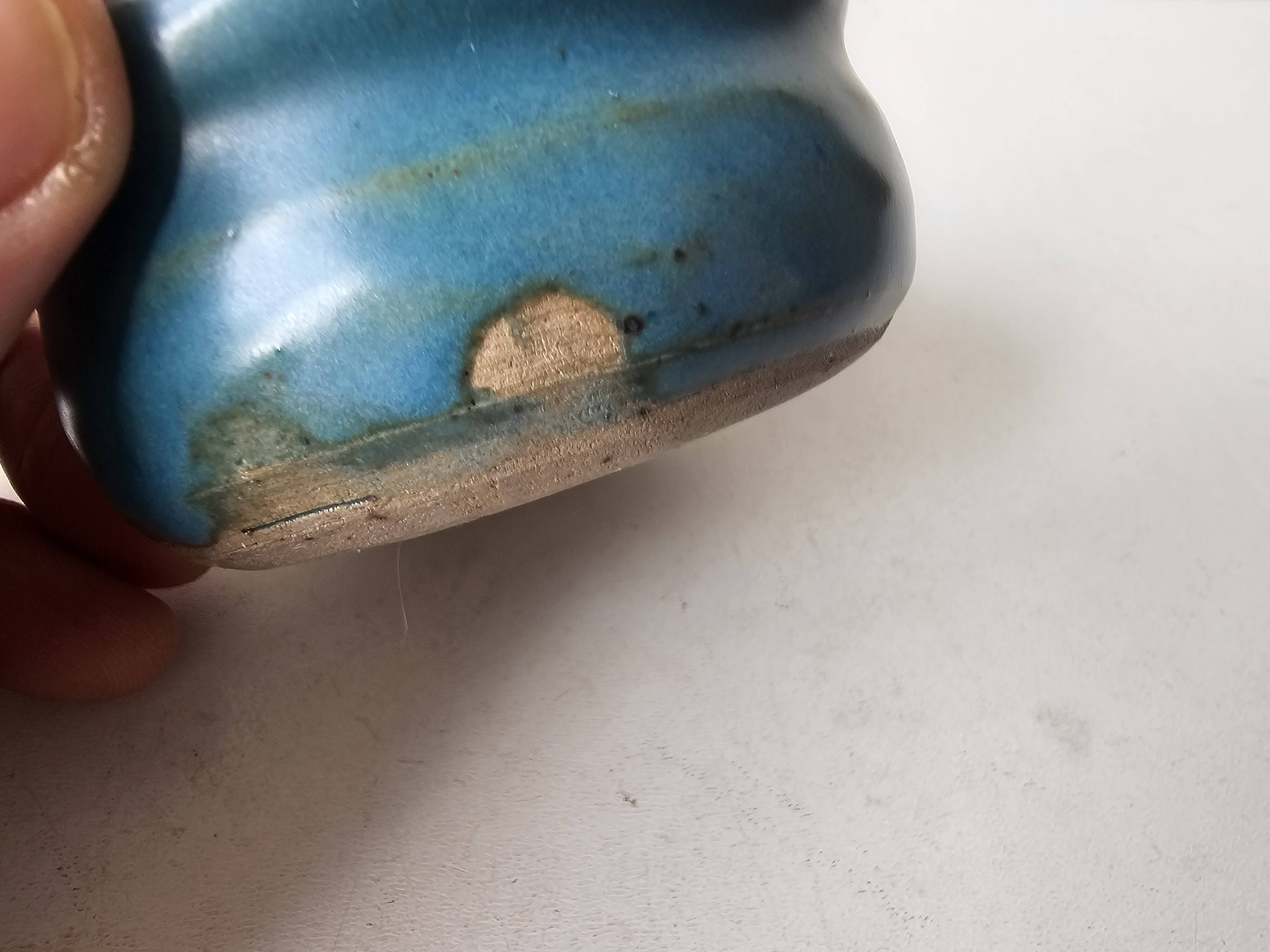 Ceramic stoneware ashtray Signed Gérald Pott