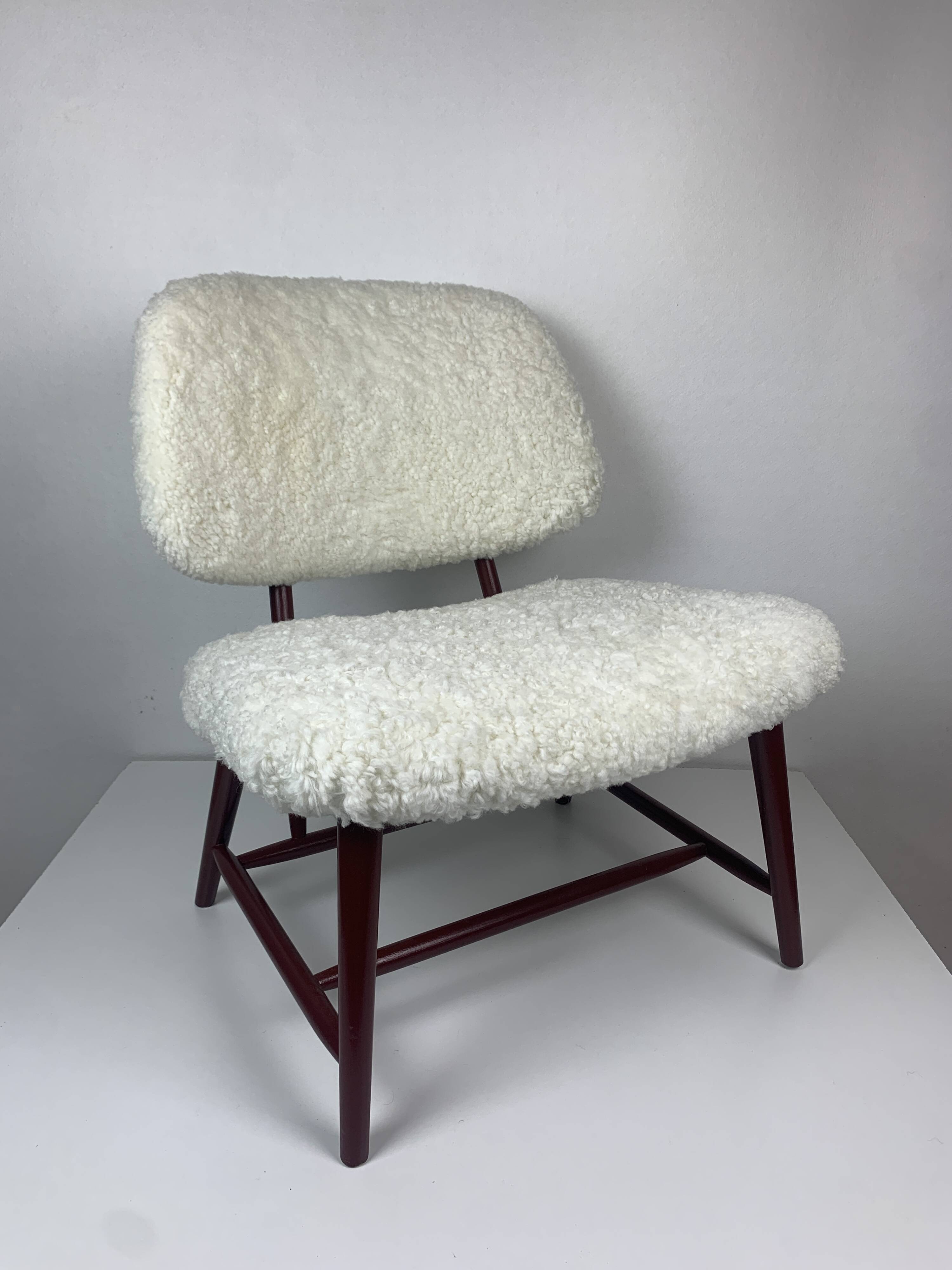 Scandinavian Swedish midcentury lounge chair by Alf Svenson, Model Teve, 1950s
