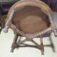 Table basse ronde en ormeau avec pieds torsadés - début XXè
