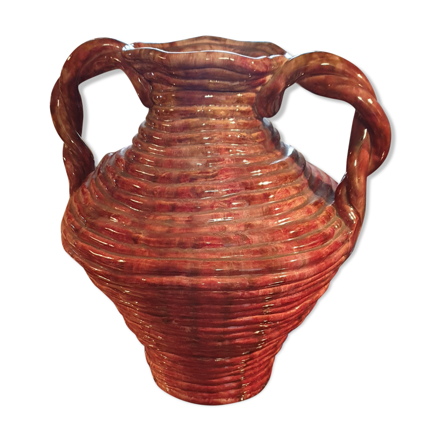 Artisanal pottery vase