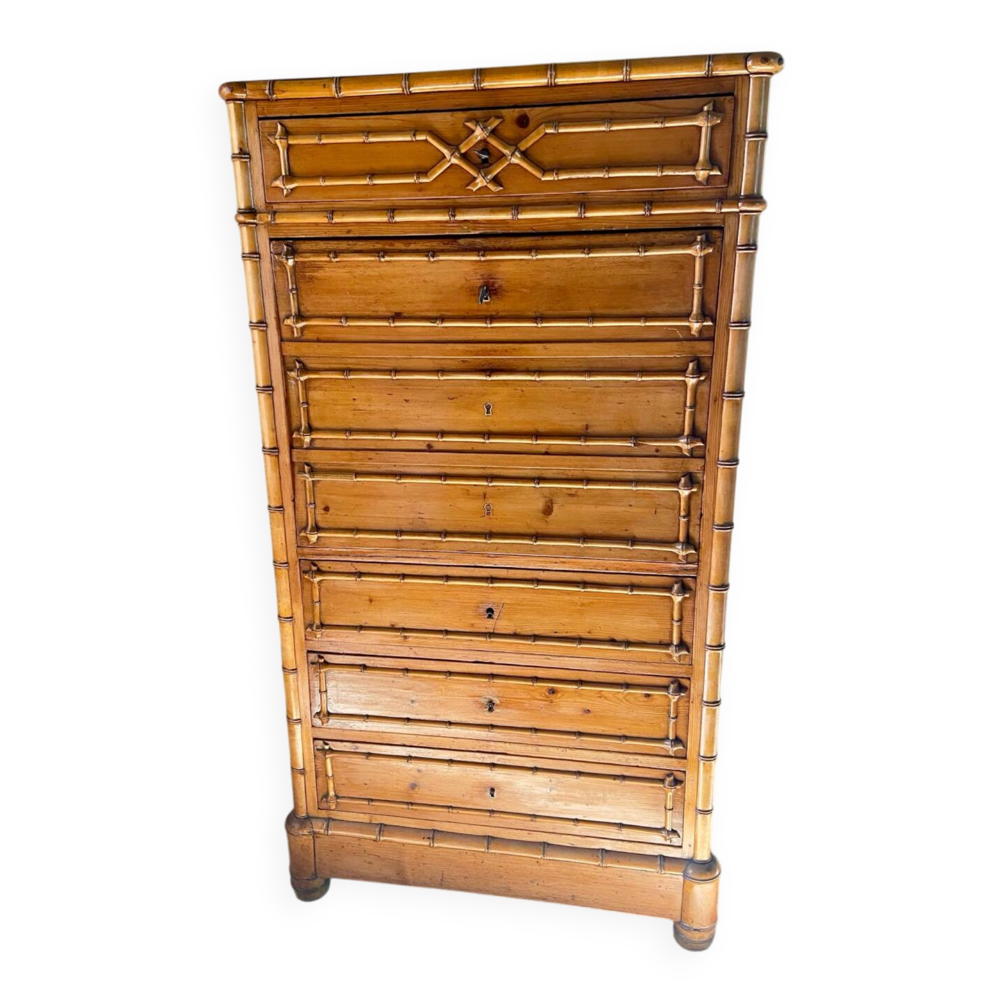 Console secrétaire à abattant Andraux & Blanc 50s