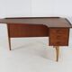 Danish boomerang desk by Peter Løvig Nielsen for Hedensted Møbelfabrik