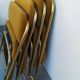 4 folding gold vintage Eyrel chairs
