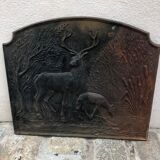 Deer and roe deer fireplace plate