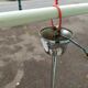 Vintage ceiling lamp in chrome plated and glass cut from targetti 1970 - 6 lamps
