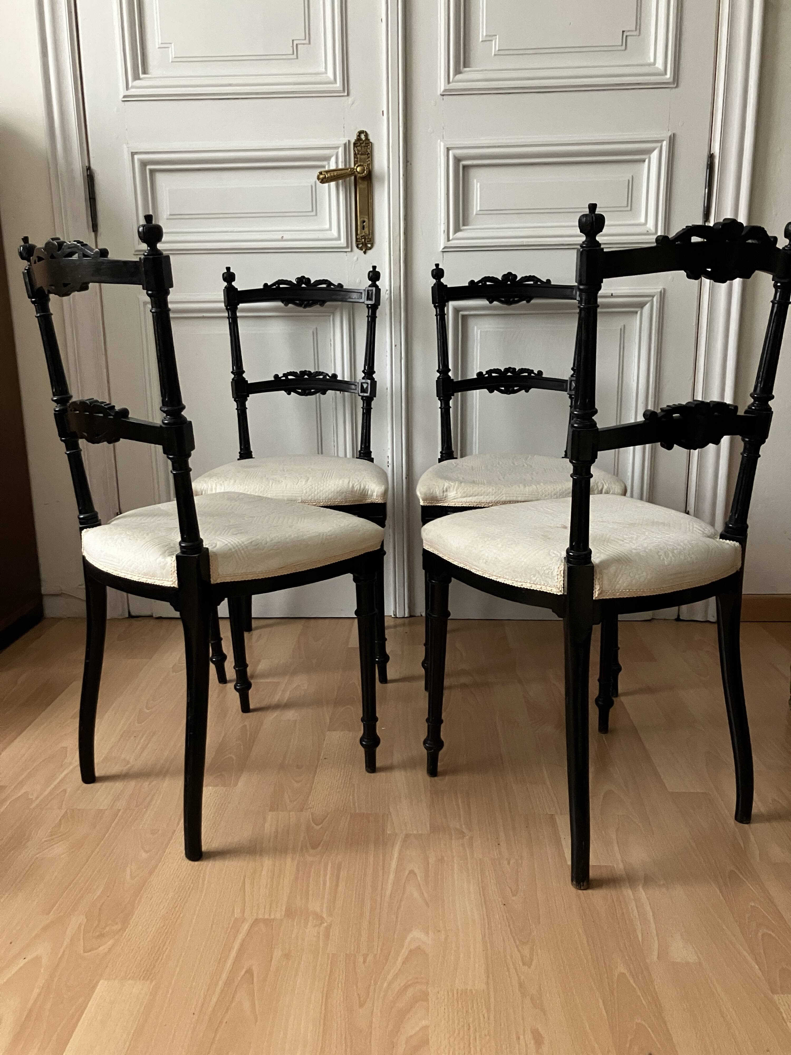 4 Napoleon III flying chairs