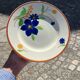 Gien - Tournefeuille model dish on pedestal