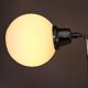 Chrome and white opaline pendulum lamp, 1970.