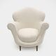 Mid-Century Modern Italian Bouclè Curved Armchair, 1950s