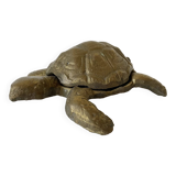 Brass turtle ashtray