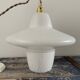 Vintage suspension in electrified white opaline to nine