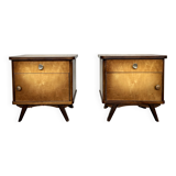 Pair of vintage bedside table and sofa end table