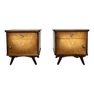 Pair of vintage bedside table and sofa end table