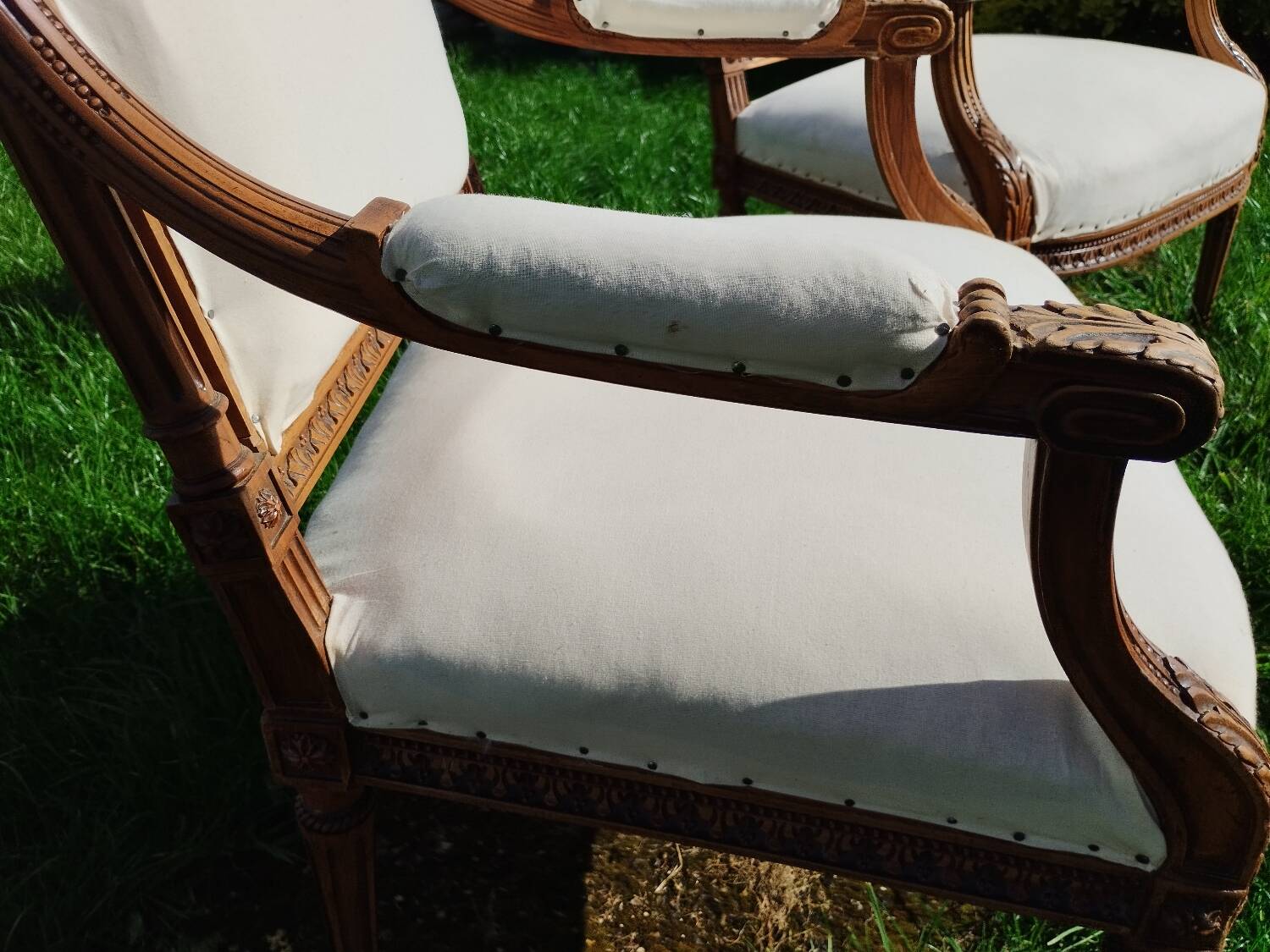 Pair of old Louis XVI style armchairs