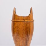 Curved wooden umbrella stand 1960s France