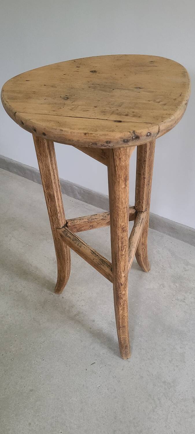 Old solid oak plant stand