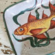 Former rectangular ceramic dish hand decoration Vallauris