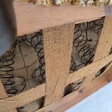 1960s, Danish 3-seater sofa, original, brown furniture wool, beech wood.