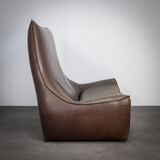 "The Rock" leather 2-seater sofa by Gerard van den Berg for Montis (1970s)