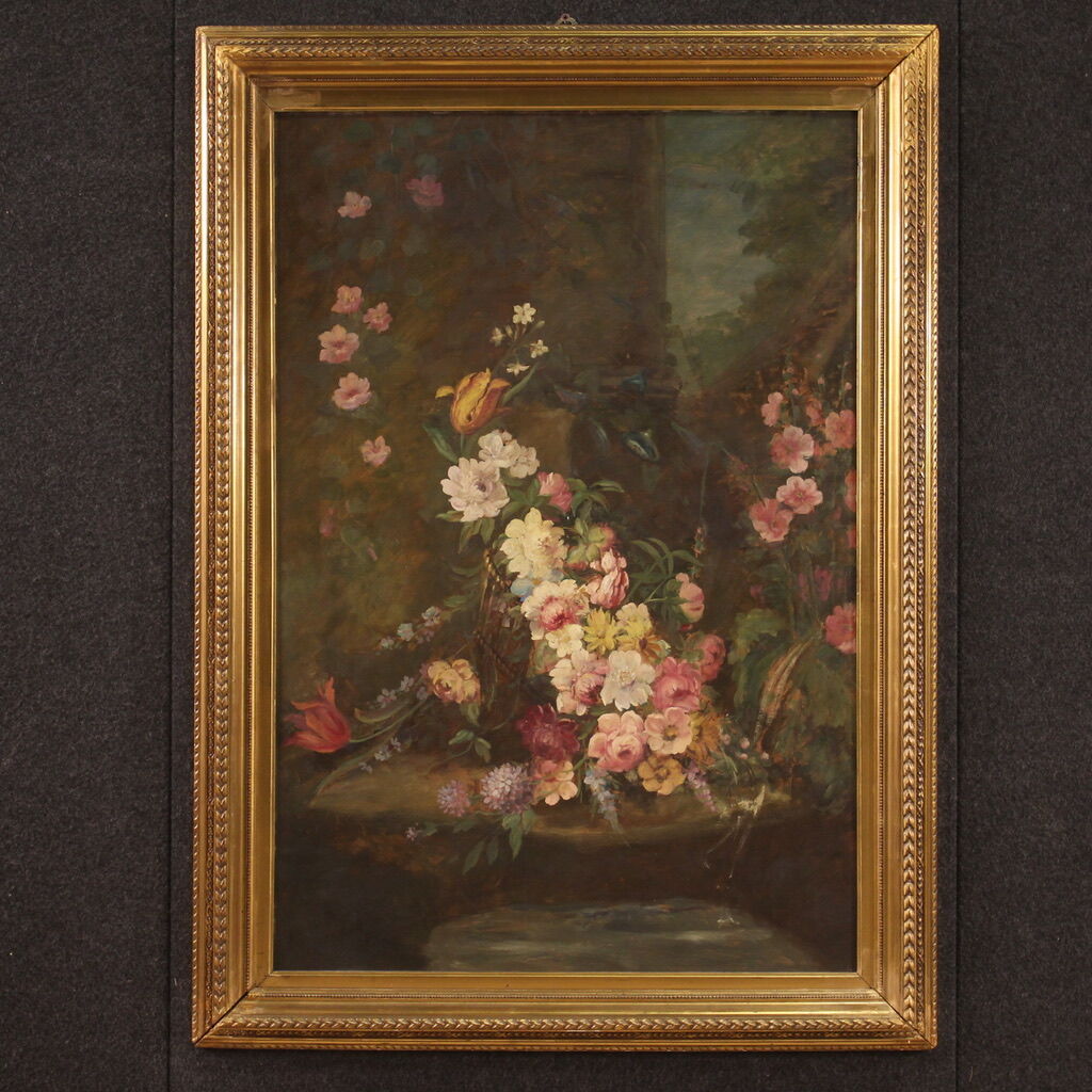 Still life with flowers from the 20th century