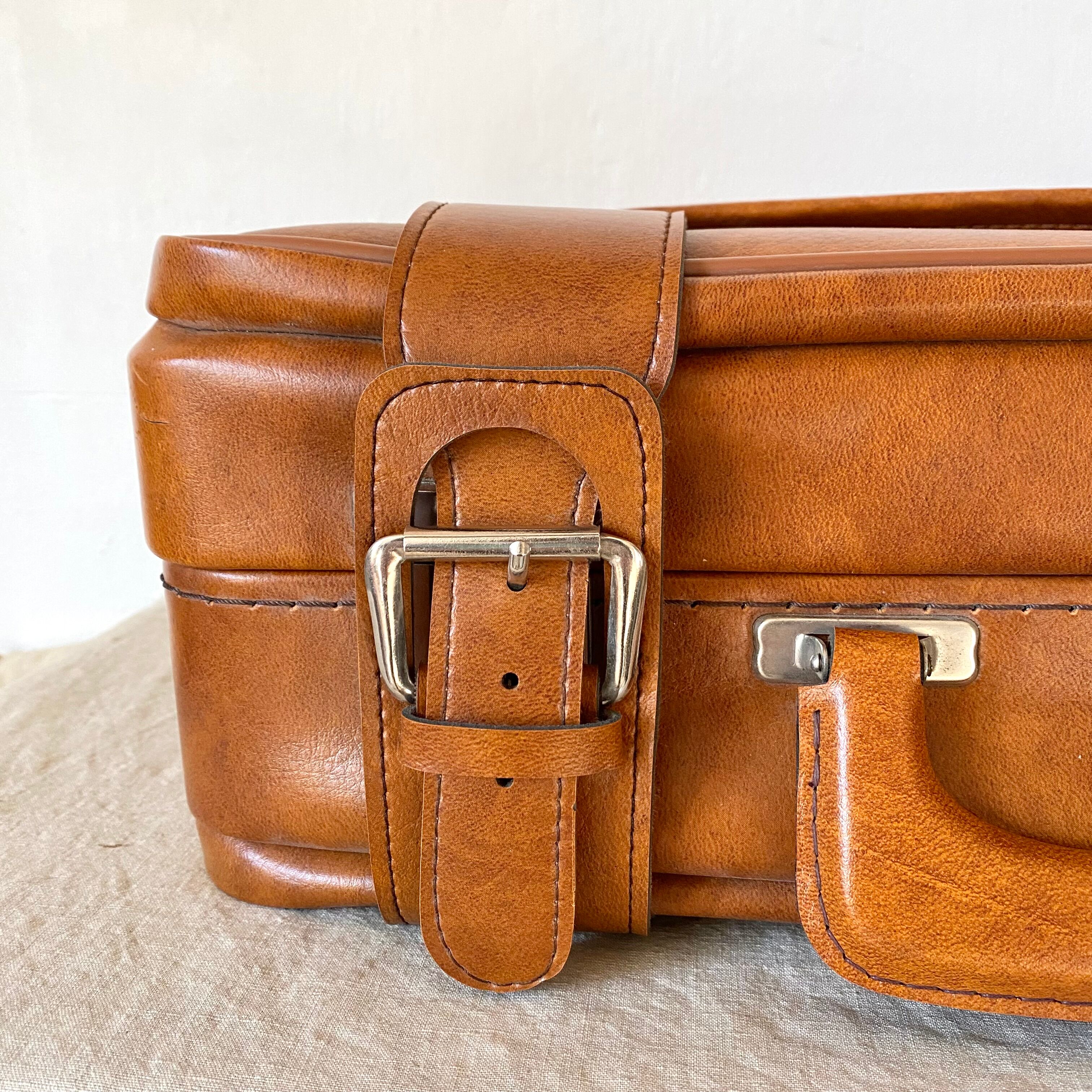 Vintage imitation leather suitcase