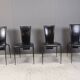 Set of 4 post modern dining chairs by Arper Italy, 1980s