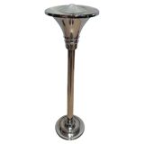 Art Deco Standing Ashtray in Polished and Chromed Metal, Switzerland, 1930