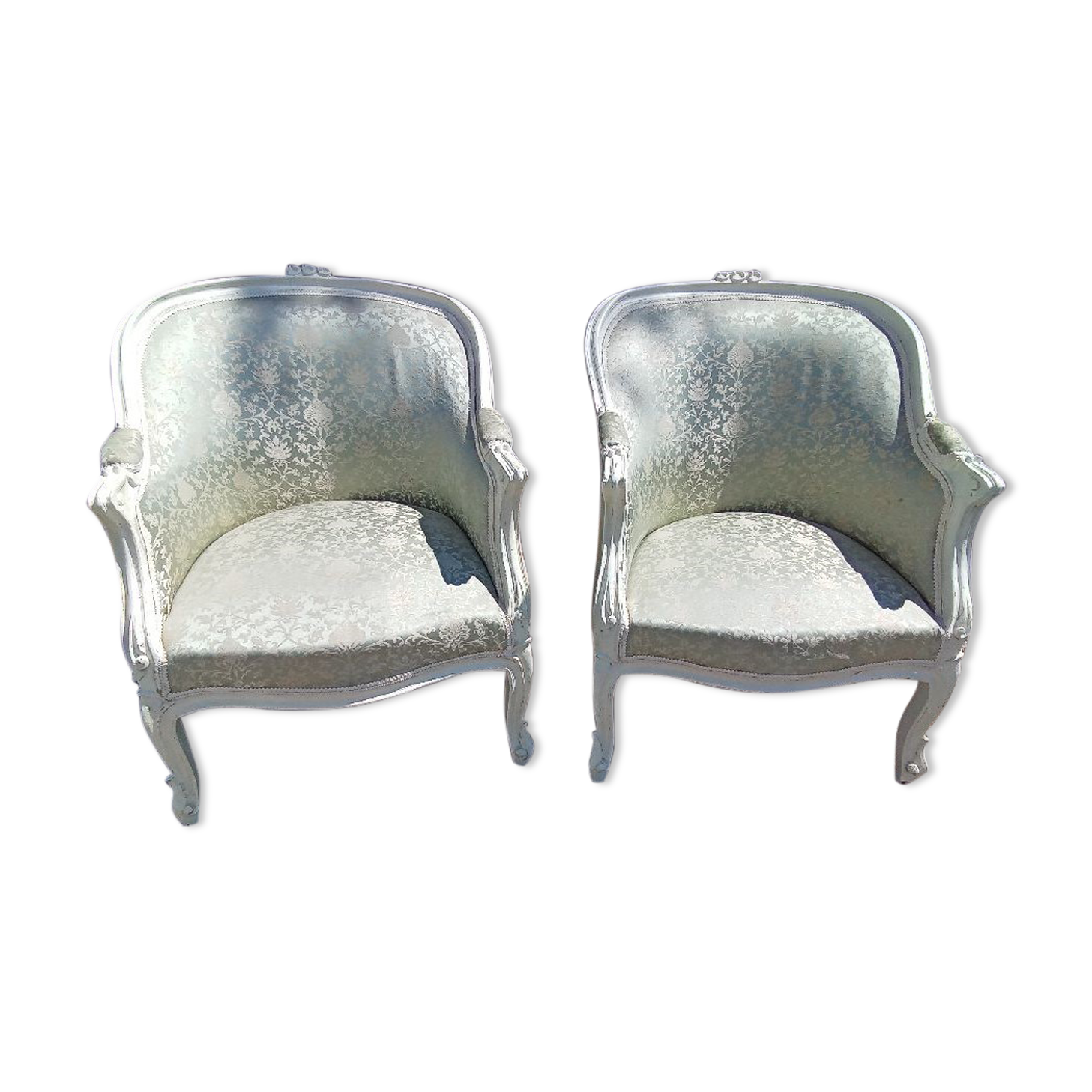 Pair of Louis XV style armchairs