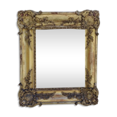 miroir Baroque Fin XIXe Siècle En Bois Et Gypse Doré