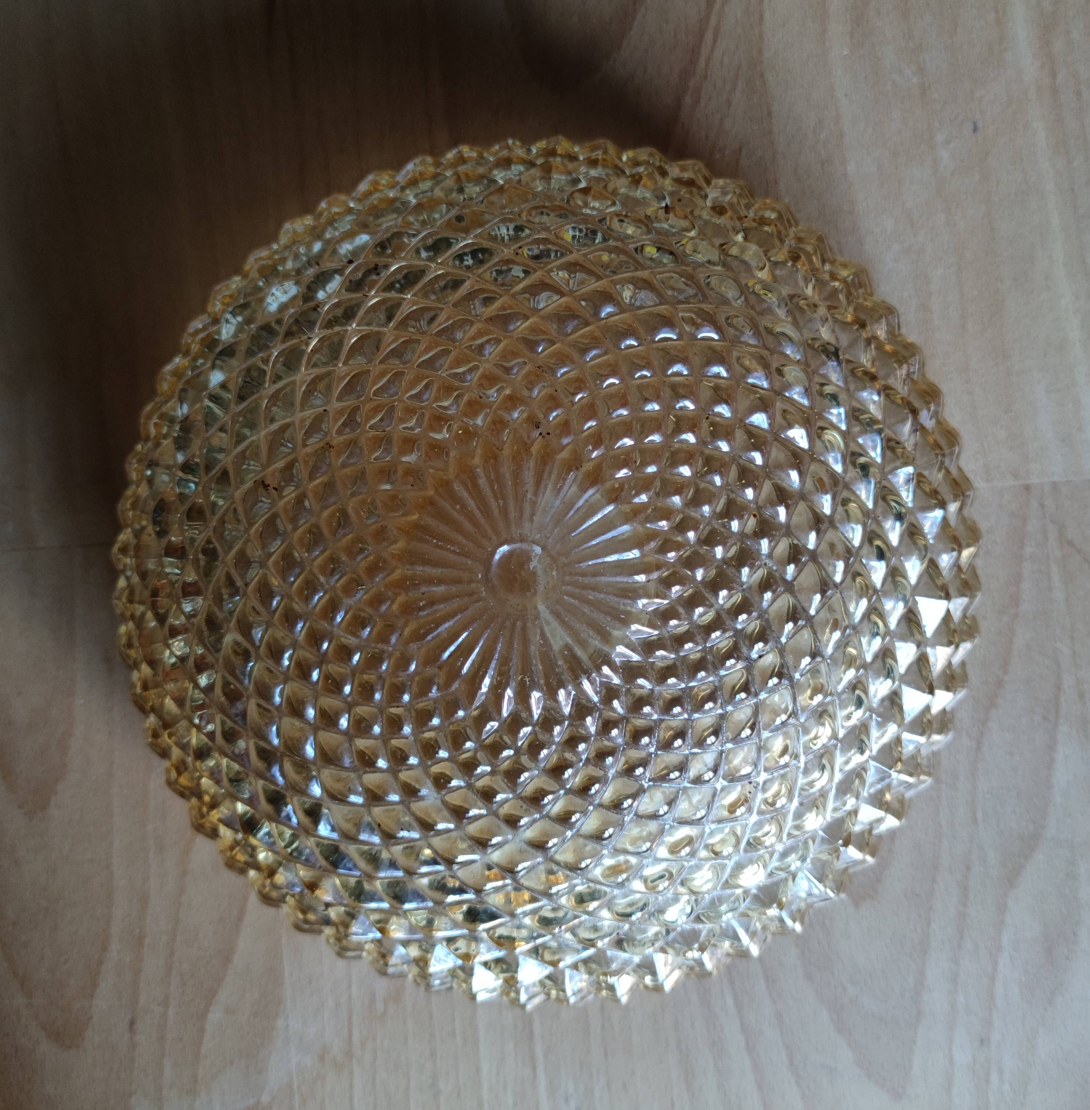 Smoked glass ceiling lamp