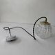 Lot of 3 old vintage round pendant lights