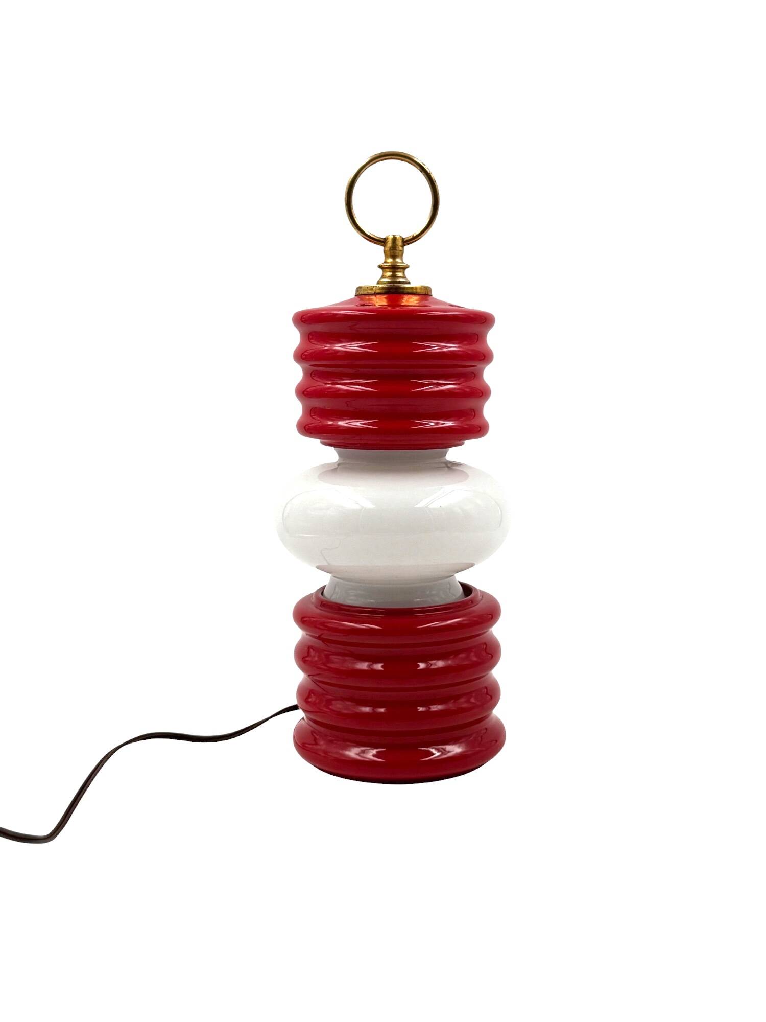 Space age lantern-shaped table lamp, Ceramiche Fiorentine Italy, 1970s