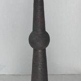 Brutalist Wabi Sabi Dutch Bouclé Shade aand Ceramic Floor Lamp, 1960s