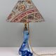 Vintage blue crystal table lamp Val Saint Lambert (unsigned)