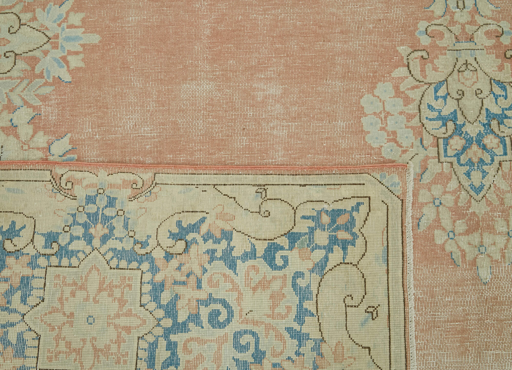 Handmade Oriental Contemporary 1980s 291 cm x 414 cm Beige Wool Carpet