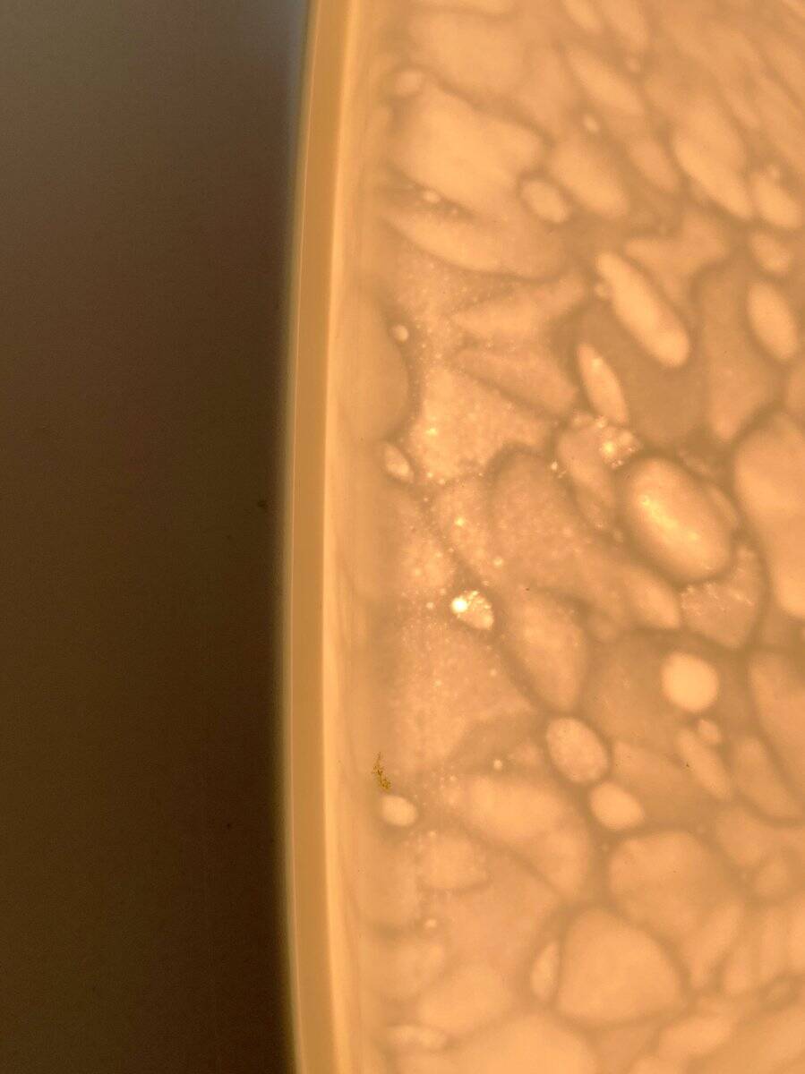 Suspension or wall lamp moon in glass from the vintage German space era by Peill & Putzler, 1970s.