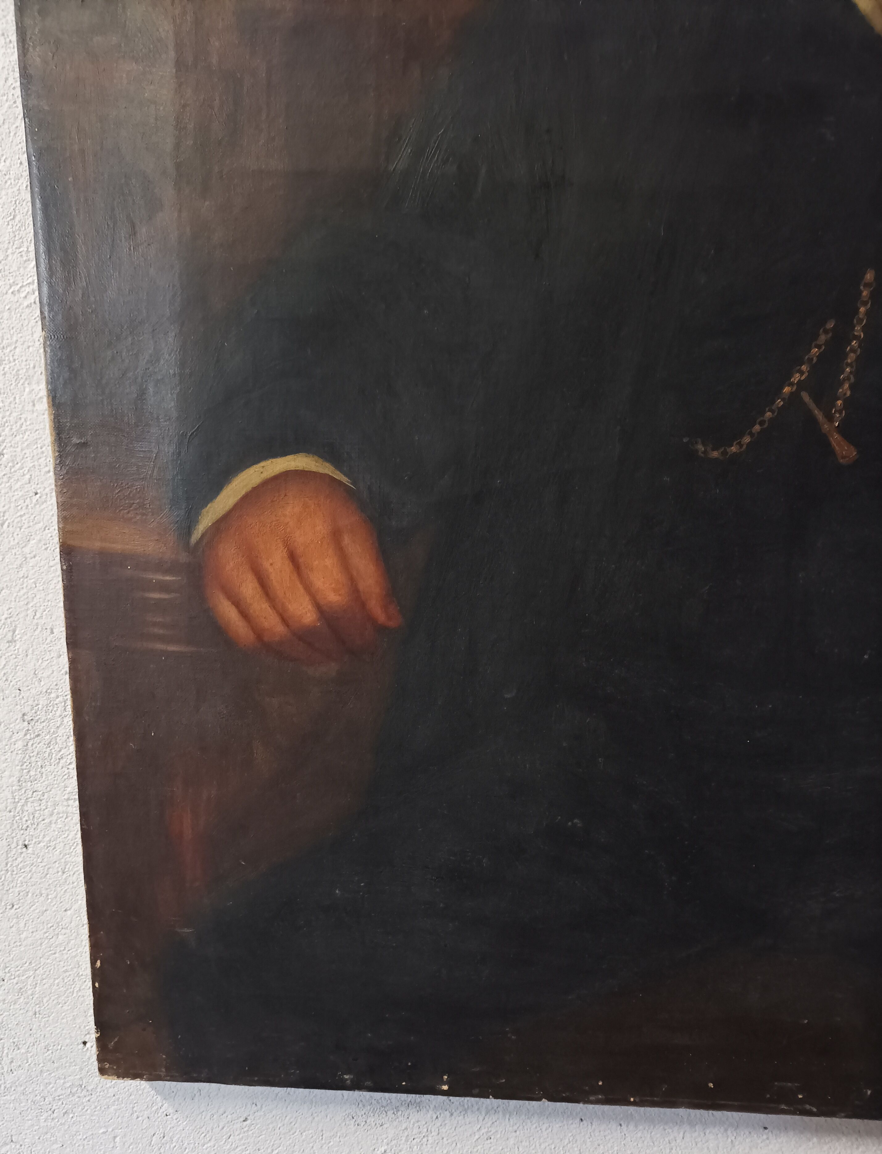 Oil on canvas Portrait of a man English School XIXth